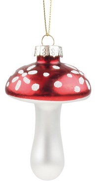 Hanging Glass Bauble Mushroom 5,5 x 8 x 5,5 cm