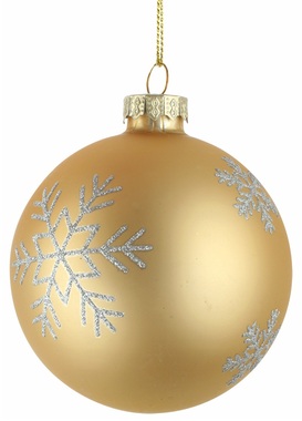 Glass Christmas Balls 8 cm, set of 4 pcs