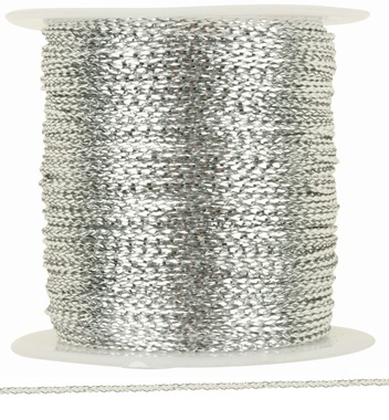 String for Decoration, 20 m x 1 mm, Silver
