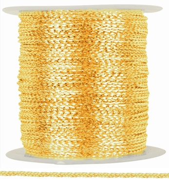 String for Decoration, 20 m x 1 mm, Golden