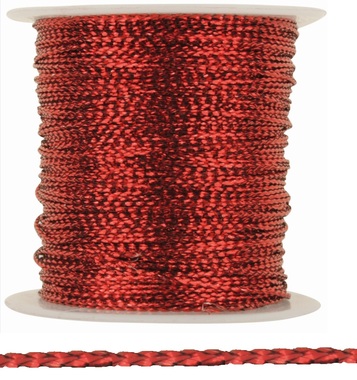 Dekoratív cérna piros, 20 m x 1 mm