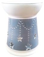 19546 Aromalampa keramick&aacute; s hvězdami 15 cm, &scaron;ed&aacute; -1
