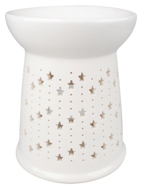 Porcelain Aroma Lamp with Stars 10 x 13 cm 