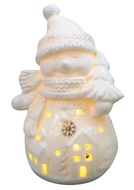 19565 Porcel&aacute;nov&yacute; sněhul&aacute;k s LED 6,5 x 10,5 cm-1