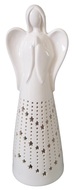 19568 Dekorace Anděl porcel&aacute;nov&yacute; hvězdy s LED 32,5 cm-1