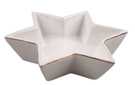 19597 Dekorace hvězda z porcel&aacute;nu se zlat&yacute;m okrajem 14 x 16 x 4 cm-1