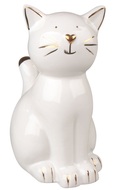 19601 Kočka z porcel&aacute;nu se zlat&yacute;mi detaily 8,5 x 16 cm-1