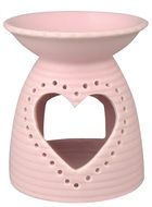 19607 Aromalampa se srdcem porcel&aacute;nov&aacute; 10 x 13 cm růžov&aacute;-1