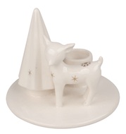 19619 Sv&iacute;cen se srnou porcel&aacute;nov&yacute; 10,5 x 9 x 10,5 cm, na sv&iacute;čku 2,2 cm-1