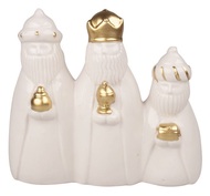 19631 Tři kr&aacute;lov&eacute; se zlat&yacute;m dekorem z porcel&aacute;nu 13 x 12 x 5 cm-1