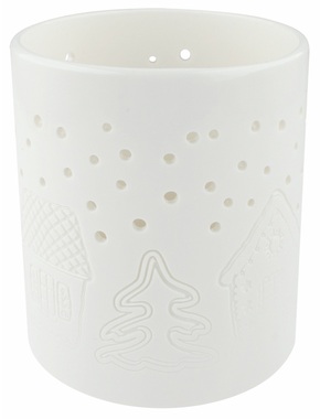 Porcelain Candle Holder Houses 11 x 13.5 x 11 cm