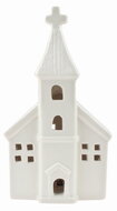 19643 Kostel porcel&aacute;nov&yacute; s LED  9 x 16,5 x 6,5 cm na postaven&iacute;-1