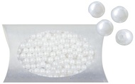 1986 Plastov&eacute; perličky s d&iacute;rkou 5 mm, perleťov&eacute;, 33 g-2