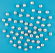 1993 Kuličky stř&iacute;brn&eacute; polystyr&eacute;nov&eacute; glitrov&eacute; cca 1,5 cm, 60 ks-3