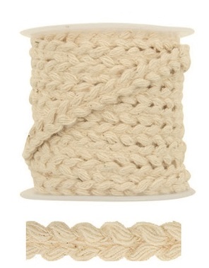 Decoration Lace String, 0.5 cm x 2 m, Beige