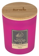 MAGIC WOOD Candle with Wooden Wick - Black Cherry Tea 300 g