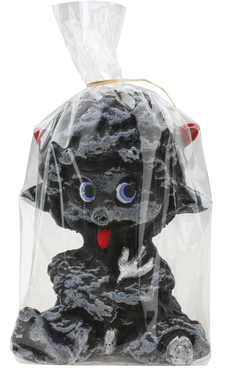 Black Little Devil-Shaped Candle 7 x 10 x 7 cm