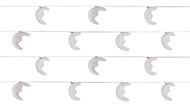 Chain with Half Moons, White Glitter, 180 cm