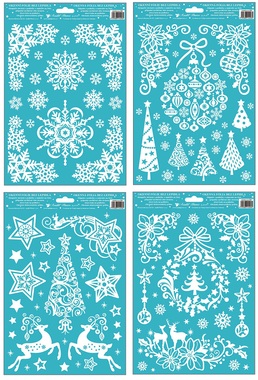 Decorative Window Cling with Glitter Christmas 20 × 30 cm