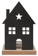 23022 Sv&iacute;cen s čern&yacute;m kovov&yacute;m domečkem na jednu sv&iacute;čku 10 x 10 x 15 cm-2