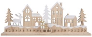23032 Dřevěn&yacute; adventn&iacute; kalend&aacute;ř se s&aacute;němi 40 x 16 x 5 cm  -1