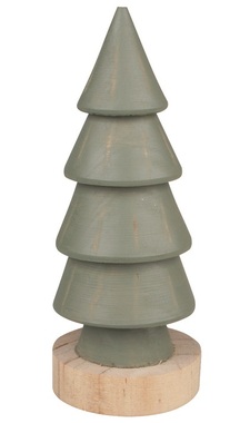 Standing Wooden Tree Green Patina O 7 x 17 cm 