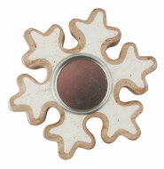 23061 Sv&iacute;cen Vločka dřevěn&aacute; se zlat&yacute;mi glitry o 11 x 2 cm-2