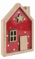 23070 Domek dřevěn&yacute; leskl&yacute; červen&yacute; 9 x 13 x 2 cm na postaven&iacute;-2