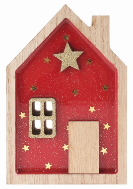 Faház fényes piros 9 x 13 x 2 cm álló