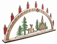 23080 Adventn&iacute; kalend&aacute;ř Sv&iacute;čky v oblouku dřevěn&yacute; 40 x 20,5 x 4 cm-2