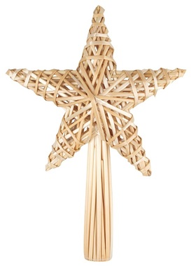 Szalmacsillag csúcsdísz 25 × 30 cm
