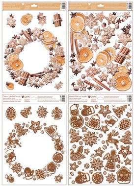 Decorative Window Cling Gingerbread 30 × 42 cm