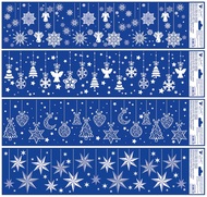 266 Okenn&iacute; f&oacute;lie pruhy  vis&iacute;c&iacute; ozdoby b&iacute;l&eacute; s glitry 64 x 15 cm-1