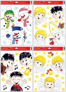 Decorative Window Cling With Santa Claus Characters 30 × 42 cm
