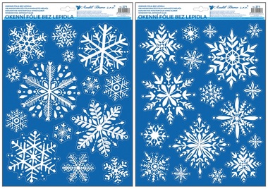 Decorative Window Cling with Glitter Snowflakes 29 × 41 cm
