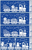 Decorative Window Cling with Snow Effect Train 60 × 22.5 cm
