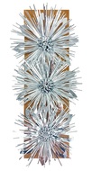 Gift rosette Flower with Sticker, Silver, O 11.5 x 5 cm, 3 pcs