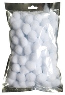 Fuzzy Pom-Poms – white, 2 cm, 100 pcs in Bag