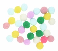 Pom-Poms 2 cm, 30 pcs in a bag, Assorted colours