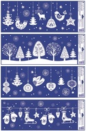Decorative Window Cling with Glitter Hanging Decorations 60 × 22.5 cm
