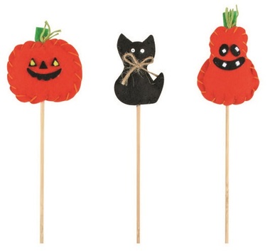 Pumpkin, Cat 6 cm on Stick