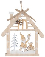 30033 Domek se zlat&yacute;m Santou na zavě&scaron;en&iacute; 13 x 14,5 cm-1