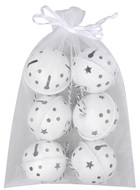 30064 Rolničky kovov&eacute; b&iacute;l&eacute; 5 cm, 6 ks-1