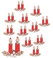 30067 Dřevěn&eacute; sv&iacute;čky s lep&iacute;kem červen&eacute; 3 cm, 12 ks-1