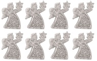 3027 And&iacute;lek stř&iacute;brn&yacute; akryl s glitry 3 cm, 8 ks v krabičce-2
