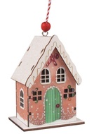 31535 Dřevěn&yacute; domek barevn&yacute; s glitry na zavě&scaron;en&iacute; 7 x 9,5 x 5 cm-1