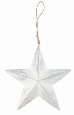 Fa csillag patinával 17 × 17 × 5,5 cm, akasztható