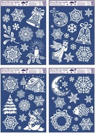 Decorative Window Cling with Snow Effect and Glitter Christmas 38 × 30 cm