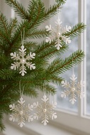 3276 Vločka b&iacute;lostř&iacute;brn&aacute; 4 ks v s&aacute;čku, 6 cm-2
