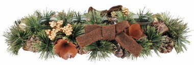 Adventi gyertyatartó tobozokkal 45 × 8 × 14 cm